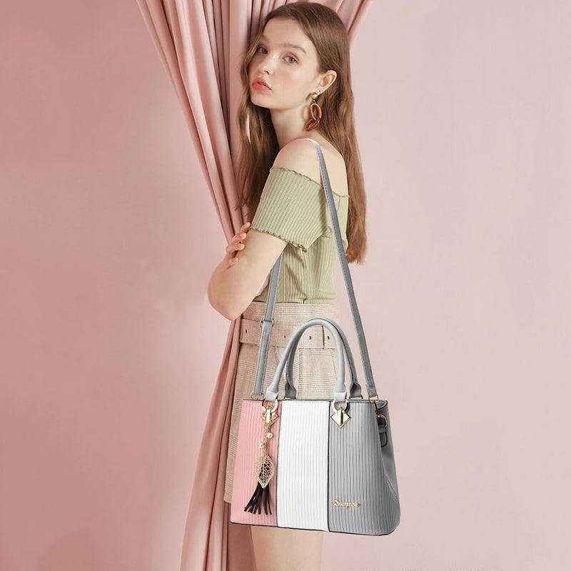 SiMYEER Purses and Handbags for Women Leather Tote Shoulder Bag Medium Satchel Purse Top Handle Bags for Ladies - Image 3